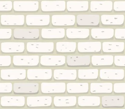 White brick wall texture seamless vector illustration Stock Illustration