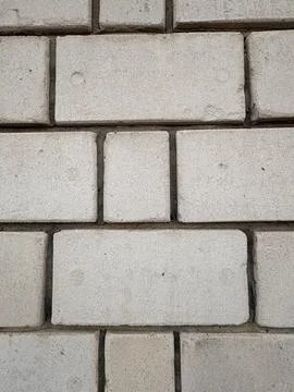 White Brick Wall Texture – Straight Pattern Stock Photos