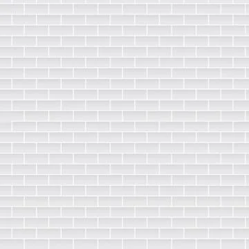 White brick wall vector illustration.Brick pattern Stock Illustration
