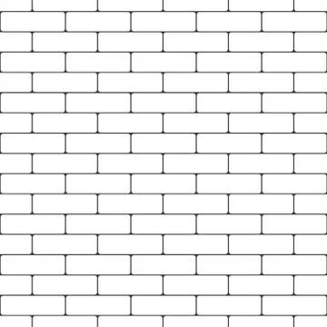 White brick wall. Vector texture background. Stock Illustration