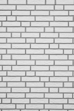 White brick wall vertical background Stock Photos