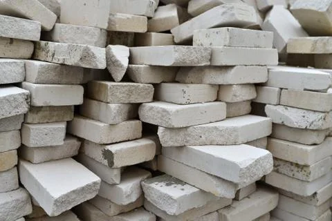 White bricks stack Stock Photos