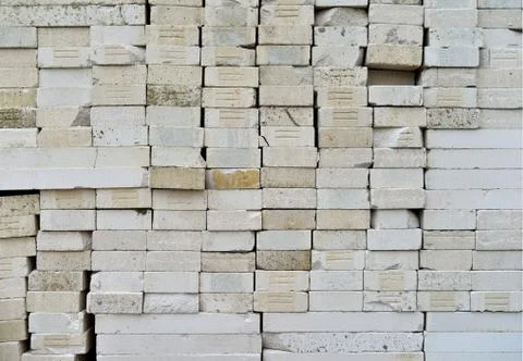 White bricks stack 写真素材