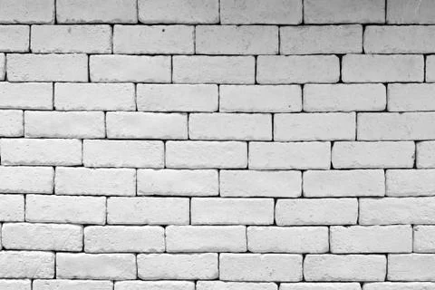 White brickwork for background Stock Photos