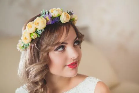 White bride shine Stock Photos