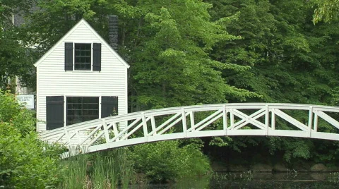 White Bridge Pan Clip Video stock 146536