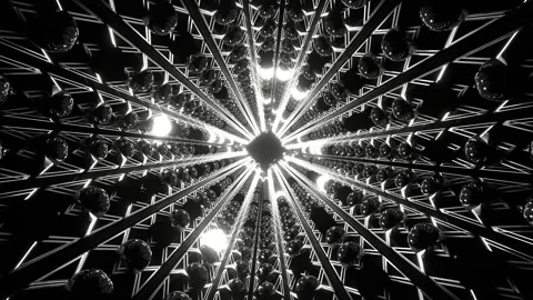 White Bright Glow Strobe Tunnel Background VJ Loop in 4K Stock Footage 310502659