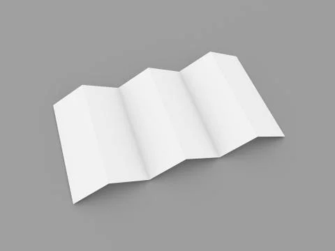 White brochure layout on gray background. Stock Illustration