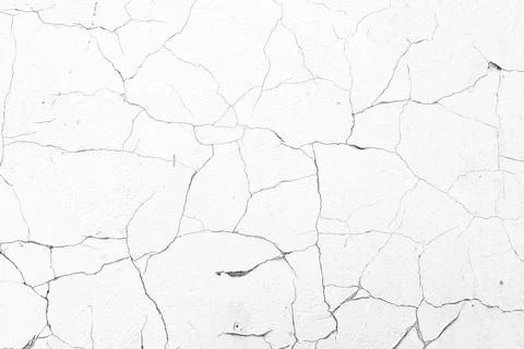 White Broken Concrete Wall Background. Stock Photos
