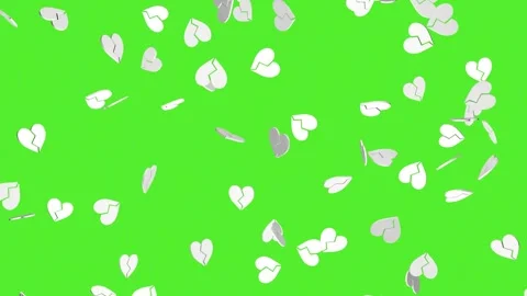 White broken heart rain Stock Footage 242353012