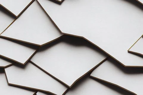 White broken tiles for the background. Close-up of ceramic deformed tiles, se Ilustración de archivo