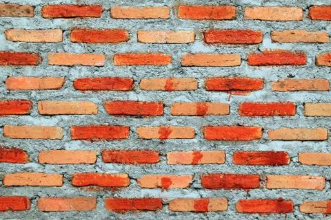 White-brown wall from bricks for background. Stock Photos