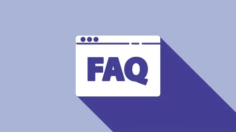White Browser FAQ icon isolated on purple background. Internet communication Stock Footage 148295136