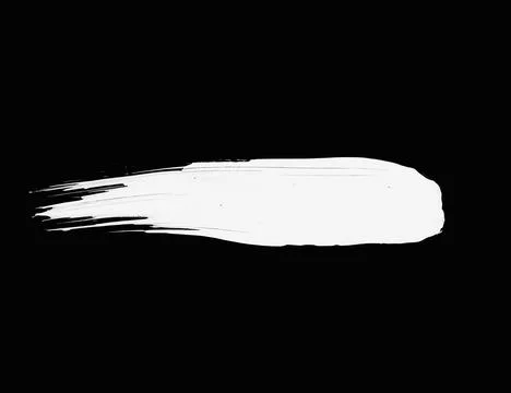 White brush isolated on white background for art design Illustrazione stock