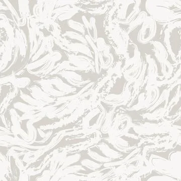 White Brushstroke Leaf seamless pattern design Illustrazione stock