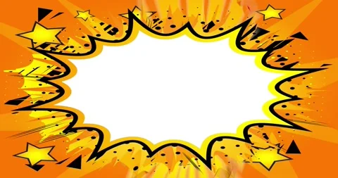 White bubble on abstract comic book yellow background Stock Footage 172424772