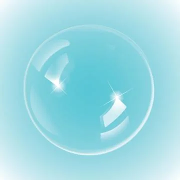 White bubble on blue background Stock Illustration