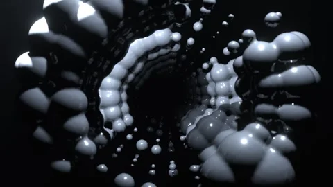 White Bubble Fantastic Shape Shifting Corridor Background VJ Loop in 4K Stock Footage 316901162