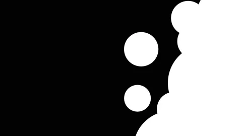 White bubble transition mask Stock Footage 172064277