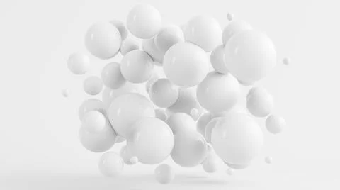 White bubbles abstract background Stock Illustration