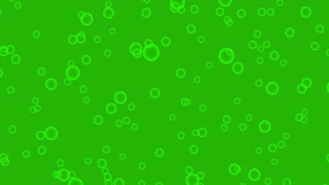 White bubbles looping green screen 4k motion background. Stock Footage 301856245