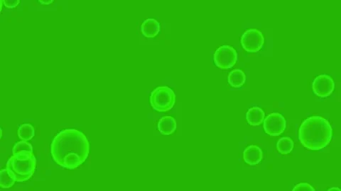 White bubbles looping green screen 4k motion background. Stock Footage 301856246