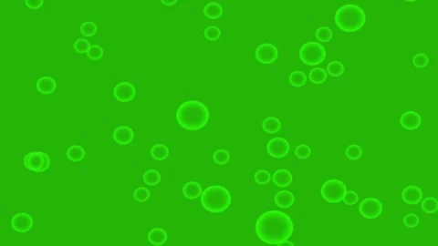 White bubbles looping green screen 4k motion background. Stock Footage 301856278