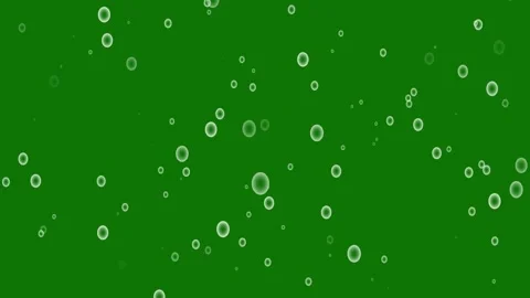 White bubbles looping green screen 4k motion background. Stock Footage 301856436