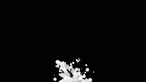 White bubbles pillar on black background Stock Footage 149978091