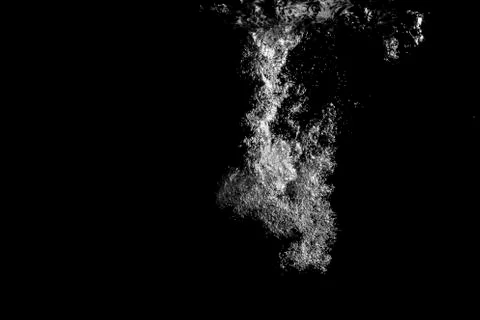 White bubbles under the water background Stock-Fotos