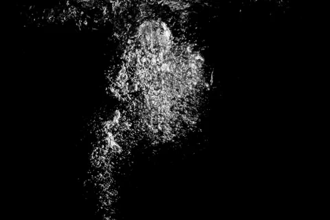 White bubbles under the water background Stock Photos