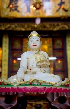 White buddha Stock-Fotos