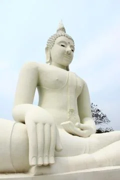 White buddha Stock Photos