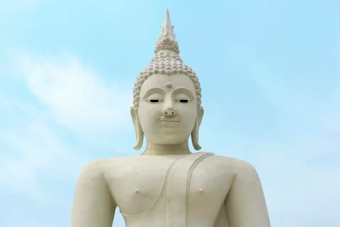 White buddha Stock Photos