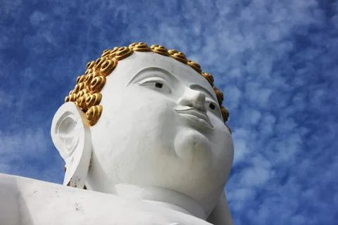 White buddha Stock Photos
