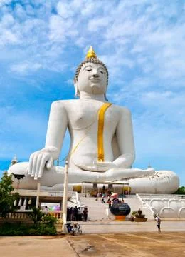 White buddha Stock Photos