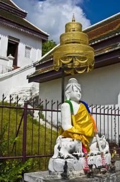 White buddha Stock Photos