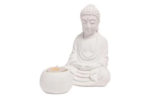 White Buddha Foto stock