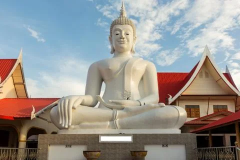 WHITE BUDDHA Stock Photos