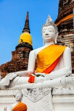 White Buddha Stock Photos