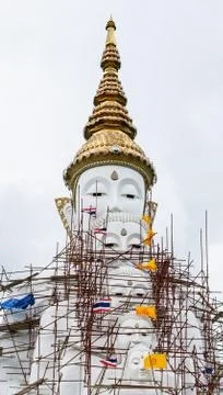 The white buddha statue Stock Photos