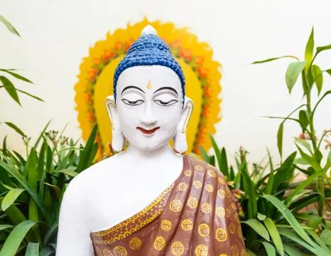 White Buddha statue 写真素材
