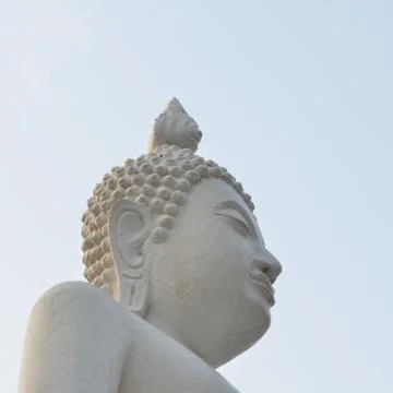 White Buddha statue Stock Photos