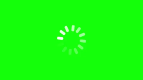 White Buffering Spinner Rotation Animation on Green Screen 4K. Video stock 341813745