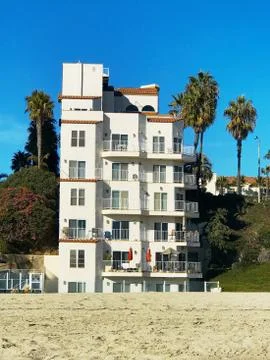 White building on the beach Stock Photos