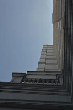 White building from the bottom view Stock Photos