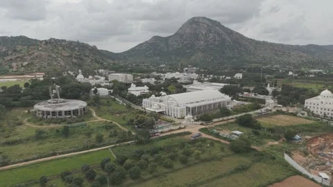 White buildings between mountains Stock Footage 320316985