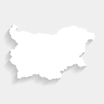 White Bulgaria map on gray background, vector, illustration Stock Illustration