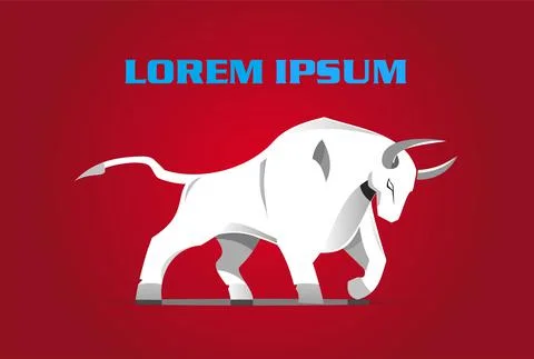 White bull, Stock Illustration