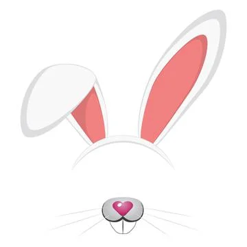 White bunny ears Illustrazione stock